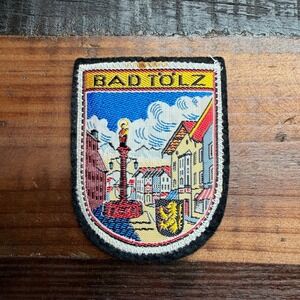 Bad Tolz Germany Souvenir Patch Embroidered Shield Crest Travel‎ Memorabilia 70s